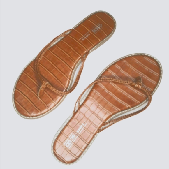 ASOS Shoes - ASOS Faux Croc Flat Sandals 8